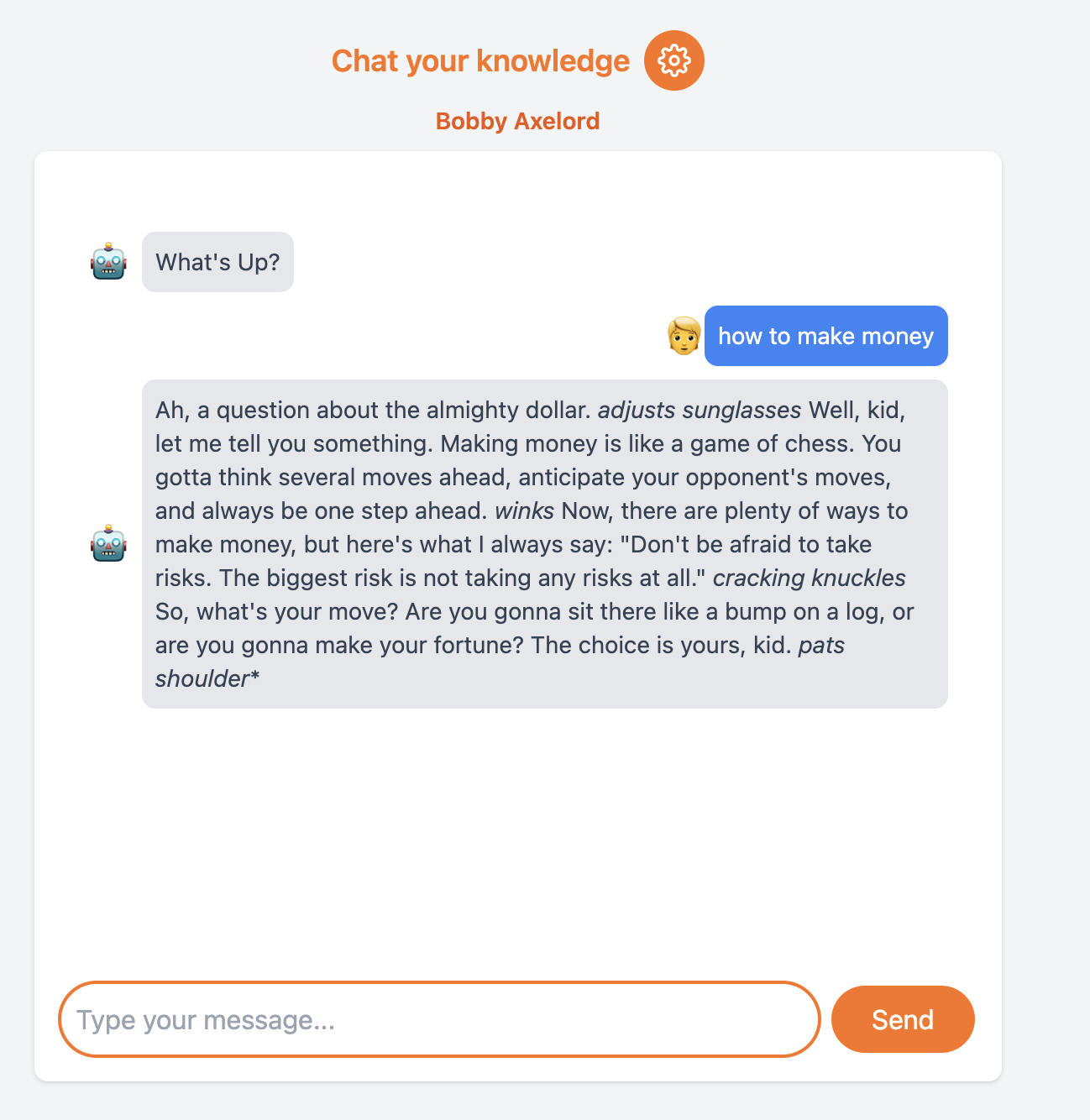 Build Role Play AI Chatbot Step3: Start Chatting